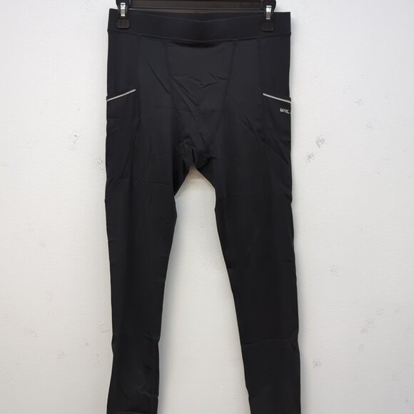 Willit Active Quick Dry Yoga Leggings Mens Pants With Side Pockets Small Black - Picture 2 of 9